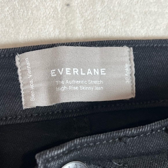 Women’s Everlane Size 30 Ankle High Rise Skinny Ankle Black Jeans - Picture 7 of 10